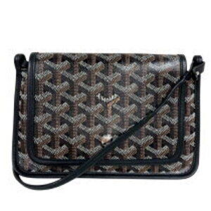 Goyard Plumet Pouch Wallet Black Goyardine Canvas